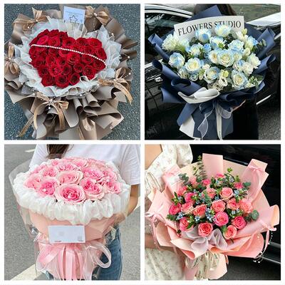520玫瑰花束礼盒送女友四川绵阳市涪城区游仙区三台县同城鲜花店