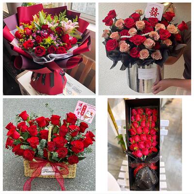 湖南邵阳市双清区大祥区北塔区同城花店订38玫瑰鲜花送老婆女朋友