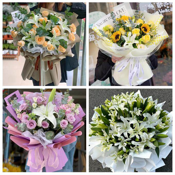 湘潭市雨湖岳塘区九华湘潭县同城鲜花店送闺蜜女朋友百合玫瑰花束
