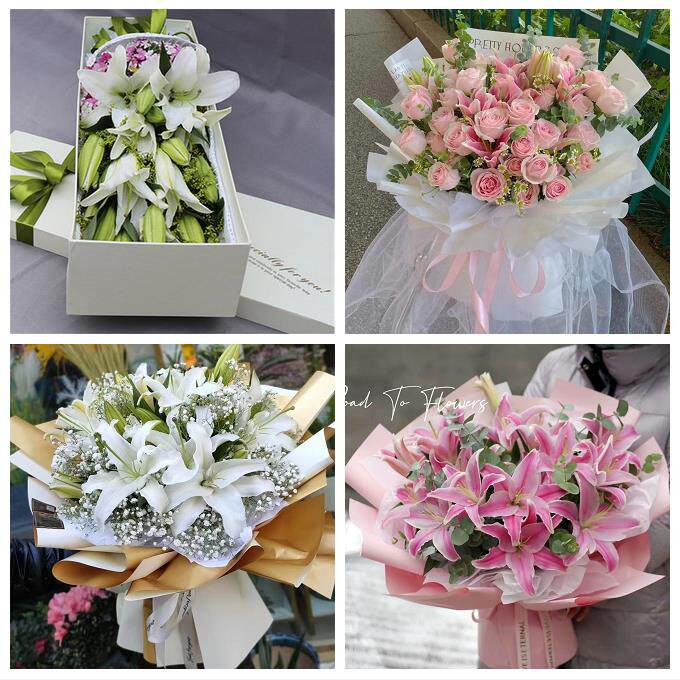 送枣庄市市中区薛城区峄城区同城鲜花店送闺蜜女朋友百合玫瑰花束