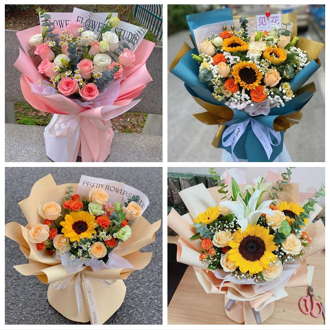 北京市房山区东风迎风星城街同城鲜花店玫瑰混搭花束配送领导女友