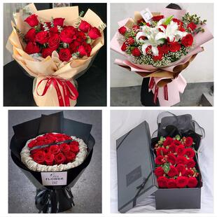 送丽江市古城区玉龙县永胜县同城鲜花店情人节送老婆玫瑰表白女友