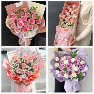 河北省沧州市新华区运河区沧县同城鲜花店七夕玫瑰花束送女友老婆