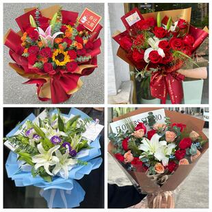 北京丰台右安门太平桥西罗园同城鲜花店玫瑰百合花束送老婆女朋友
