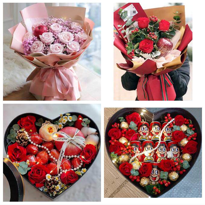 送泰安市东平县新泰市肥城市同城鲜花店平安夜玫瑰礼盒送女友老婆