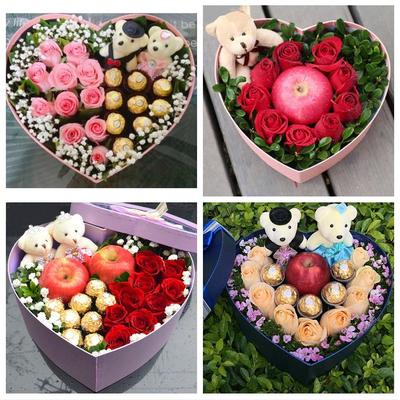 北京海淀区中关村海淀青龙桥同城鲜花店送女朋友闺蜜圣诞玫瑰礼盒