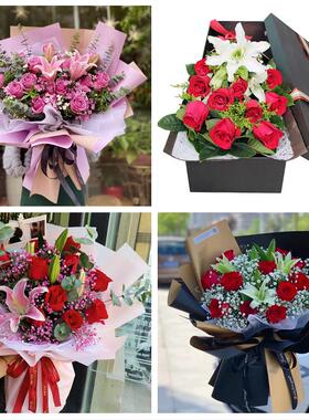 福州晋安区闽侯连江罗源闽清同城鲜花店订玫瑰百合送女友老婆生日