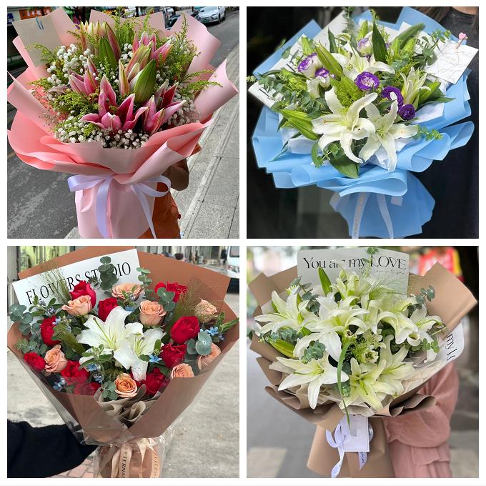 四平市伊通县公主岭市双辽市同城鲜花店玫瑰百合花束送老婆女朋友