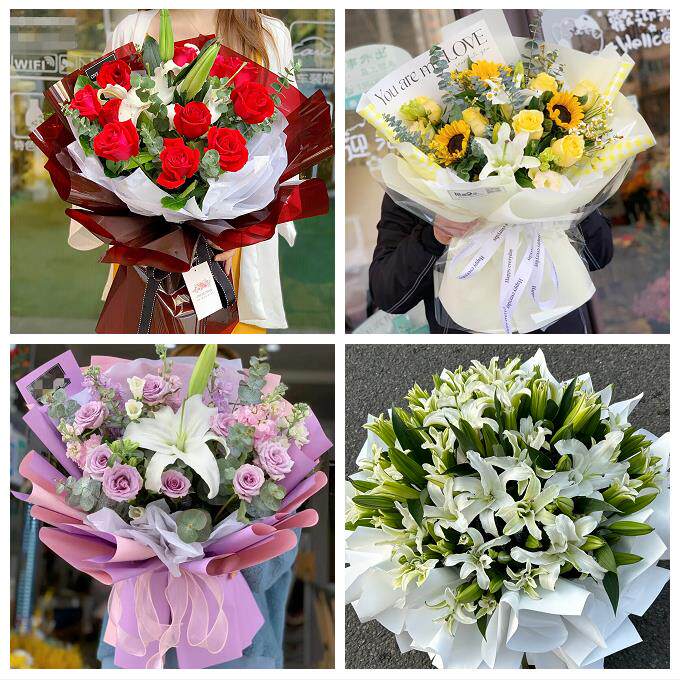 唐山市路南路北古冶区开平区同城鲜花店送闺蜜女朋友百合玫瑰花束