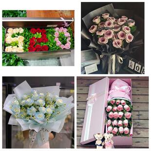 海南省陵水县保亭县琼中县附近同城鲜花店送11朵33枝玫瑰表白女友