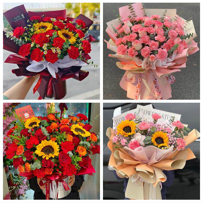 江门市蓬江江海新会区台山市同城鲜花店订康乃馨送长辈生日看病人