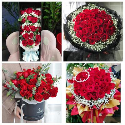 怒江州泸水市福贡贡山兰坪县同城鲜花店情人节玫瑰花束礼盒送女友