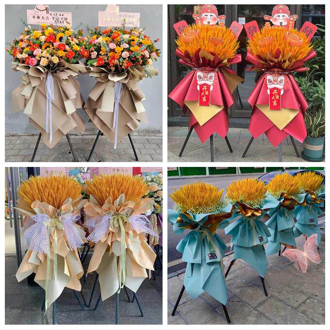 送岳阳市平江县汨罗市临湘市鲜花店同城配送大麦开业花篮公司乔迁