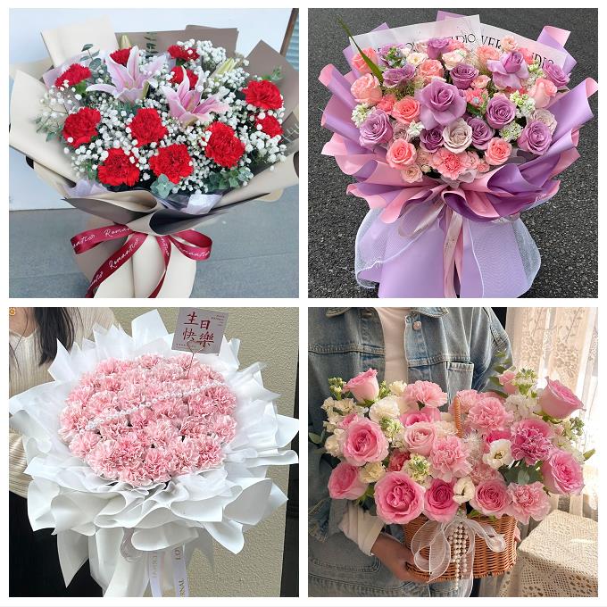 北京大兴西红门观音寺天宫院同城花店康乃馨百合鲜花束送长辈生日