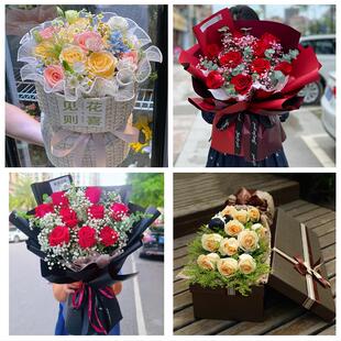 天津市南开区长虹鼓楼兴南街道同城鲜花店送11朵33枝玫瑰表白女友