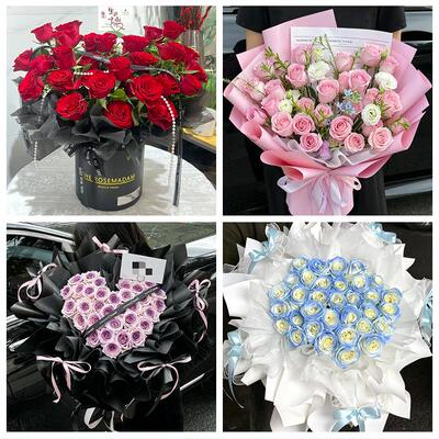 520玫瑰花束礼盒送女友重庆市南岸北碚区綦江区大足区同城鲜花店