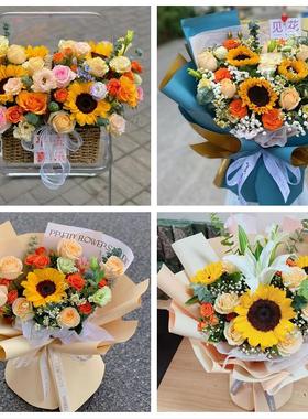 永州市零陵区冷水滩区祁阳县同城鲜花店玫瑰混搭花束配送领导女友