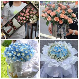 甘肃庆阳市合水正宁镇原县宁县鲜花店同城配送女朋友情人节红玫瑰