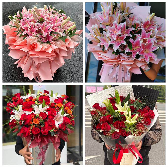 福建宁德市蕉城区霞浦县古田县同城鲜花店送玫瑰百合花束老婆生日