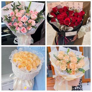 送来宾市武宣县金秀县合山市同城鲜花店情人节玫瑰花束礼盒送女友