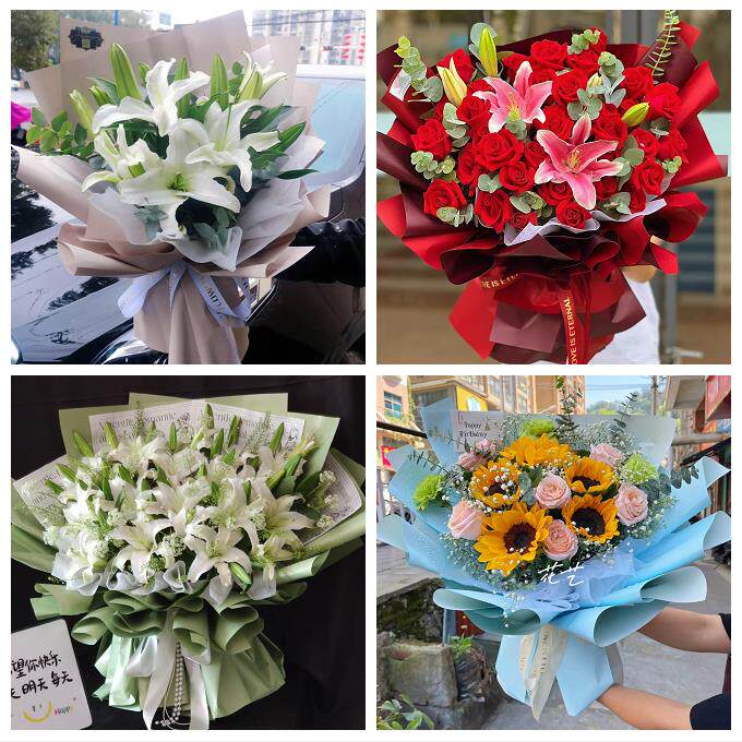 锦州市黑山县义县凌海北镇市同城鲜花店送闺蜜女朋友百合玫瑰花束