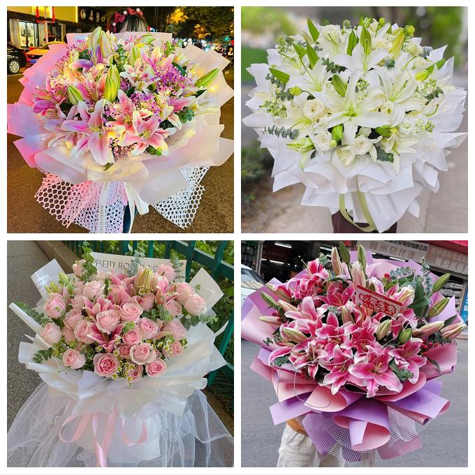 云南玉溪市通海县华宁县易门县同城鲜花店玫瑰香水百合送女友生日