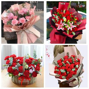 临汾市尧都区曲沃翼城襄汾县同城鲜花店38女王节康乃馨送妈妈婆婆