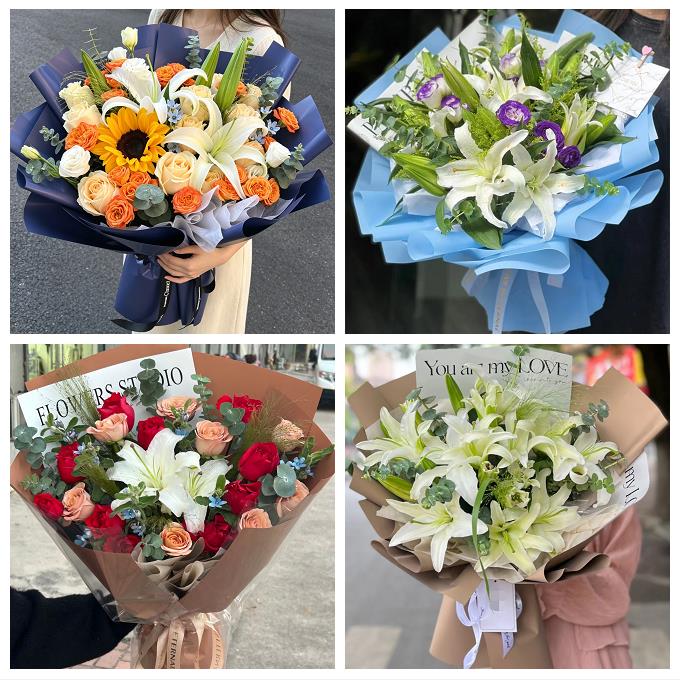 宝鸡市渭滨金台陈仓区凤翔县同城鲜花店玫瑰百合花束送老婆女朋友