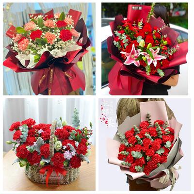 上海市浦东新区书院万祥老港同城鲜花店38女王节康乃馨送妈妈婆婆