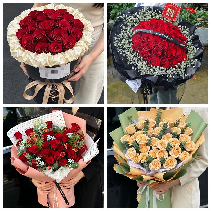 七夕节玫瑰鲜花送女友生日湖南湘潭市湘乡市韶山市易俗河同城花店