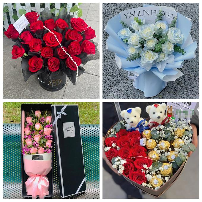北京石景山区广宁五里坨鲁谷同城鲜花店七夕玫瑰花束表白男女朋友