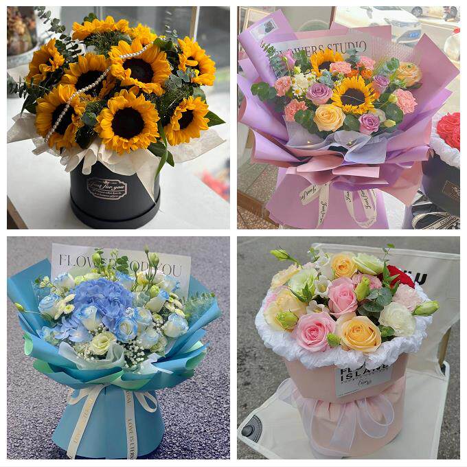 重庆市江北区大石坝寸滩观音桥同城鲜花店向日葵玫瑰混搭生日花束