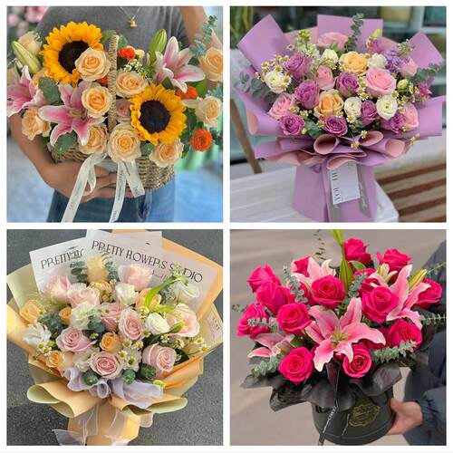 成都市新都温江双流区金堂县同城鲜花店玫瑰向日葵绣球送朋友生日