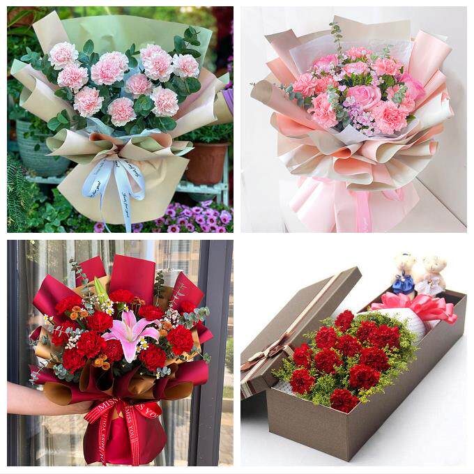 北京市房山区东风迎风星城街同城鲜花店38节康乃馨百合花束送长辈