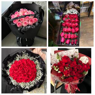送郴州市桂东县安仁县资兴市同城鲜花店情人节送老婆玫瑰表白女友