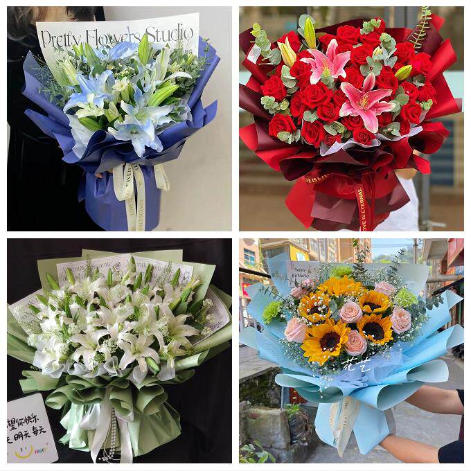 送洛阳市洛宁县伊川县偃师市同城鲜花店送闺蜜女朋友百合玫瑰花束