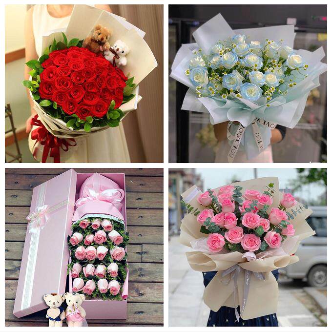 江西鹰潭市月湖区余江区贵溪市同城鲜花店送11朵33枝玫瑰表白女友