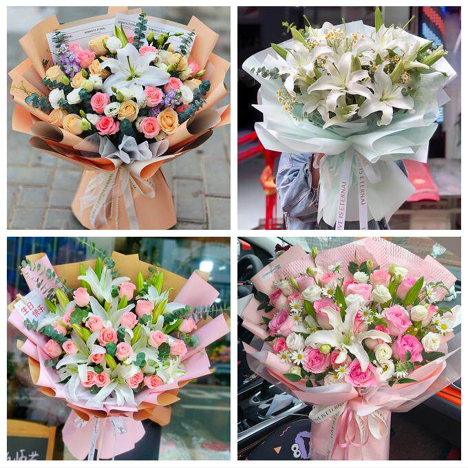 山东青岛市胶州市平度市莱西市同城鲜花店送玫瑰百合花束老婆生日