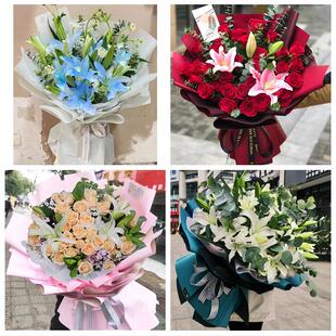中山市南朗三乡板芙大涌神湾同城鲜花店订玫瑰百合送女友老婆生日