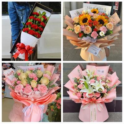 吉林市蛟河桦甸市舒兰磐石市同城鲜花店订康乃馨送长辈生日看病人