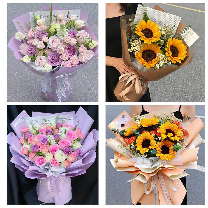 向日葵玫瑰混搭花束送朋友送南京市江宁区溧水区高淳区同城鲜花店