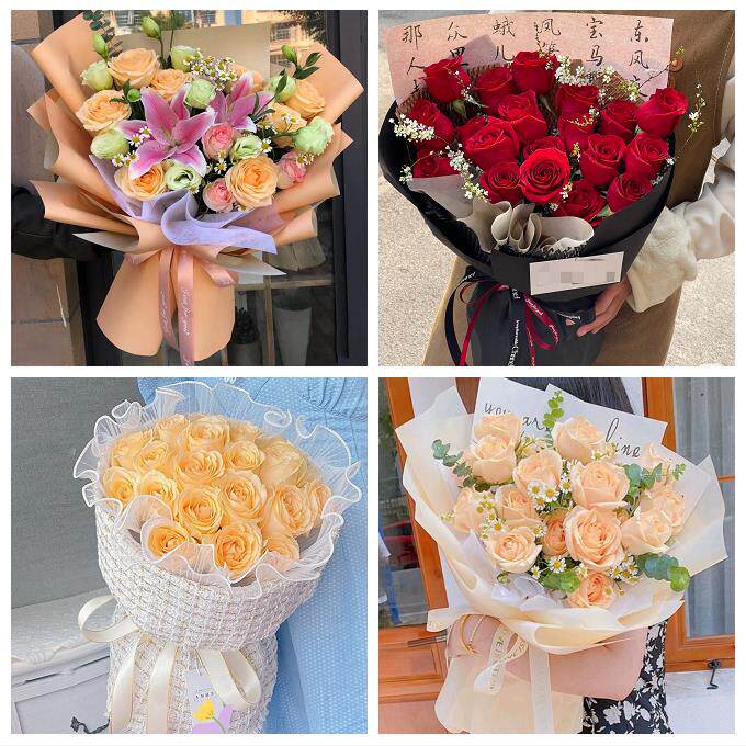 送济南市历下区市中区槐荫区同城鲜花店情人节玫瑰花束礼盒送女友