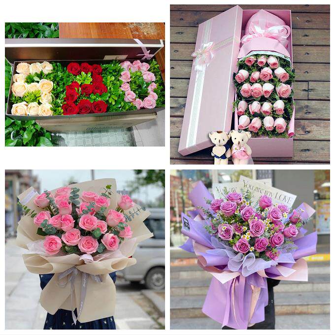 海南海口市秀英龙华琼山美兰区同城鲜花店送11朵33枝玫瑰表白女友