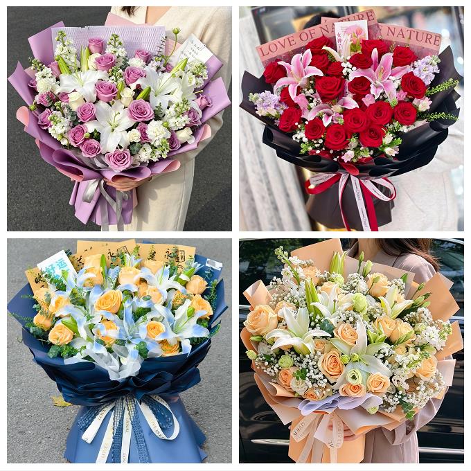 衡水市桃城区枣强武邑武强县同城鲜花店玫瑰百合花束送老婆女朋友
