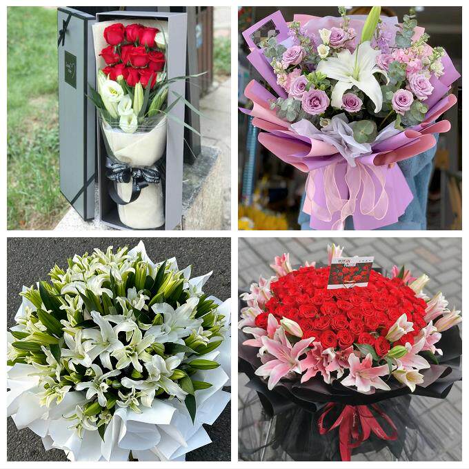 雅安市雨城名山区荥经汉源县同城鲜花店送闺蜜女朋友百合玫瑰花束