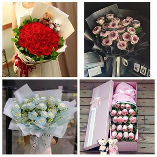 江西赣州市章贡区赣县区信丰县同城鲜花店送11朵33枝玫瑰表白女友