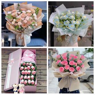 北京门头沟永定龙泉军庄妙峰山同城鲜花店送11朵33枝玫瑰表白女友