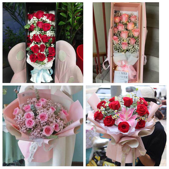 送曲靖市富源县会泽县宣威市同城鲜花店情人节玫瑰花束礼盒送女友