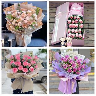 北京市顺义区胜利光明街仁和镇同城鲜花店送11朵33枝玫瑰表白女友