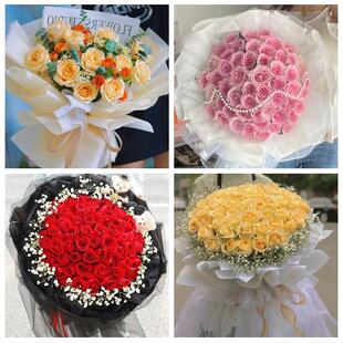 南通市崇川港闸通州区海安县同城鲜花店情人节玫瑰花束礼盒送女友